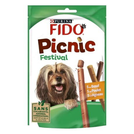 Fido snack pic nic festival boeuf poulet agneau 15 sticks 126g