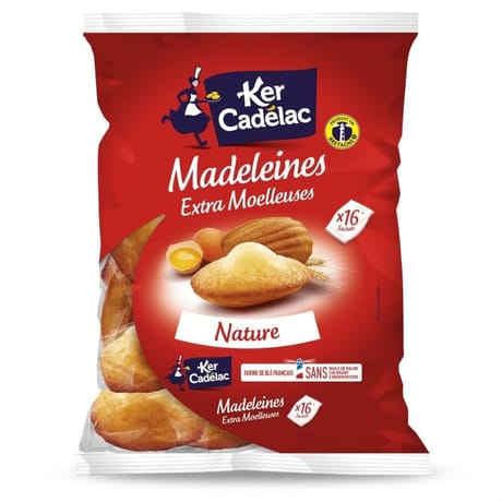 Ker Cadelac madeleines x16 emballage individuel 400g