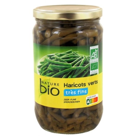 Nature bio haricots verts très fins 345g