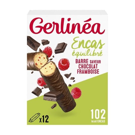 Gerlinéa barres framboise chocolat 372g
