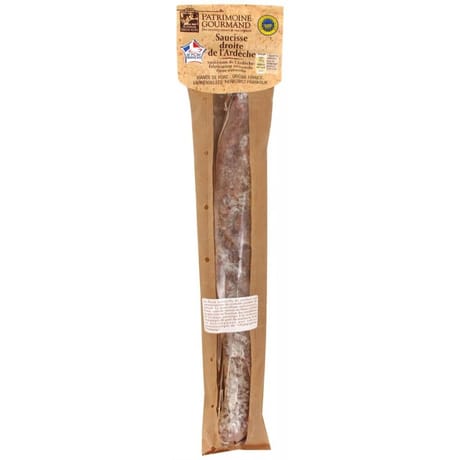Patrimoine Gourmand Saucisse sèche droite d'Ardèche 250g