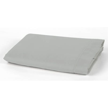 Drap plat 180x290 "uni 57 fils gris perle "