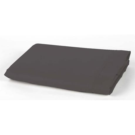 Drap plat 180x290 "uni 57 fils gris carbone "