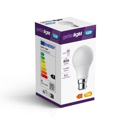 Getic ampoule led standard equivalent 60w b22 blanc chaud 2700k 29g