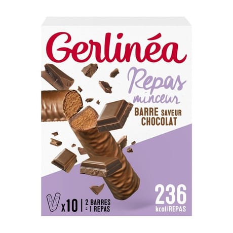Gerlinéa barre saveur chocolat x10 310g