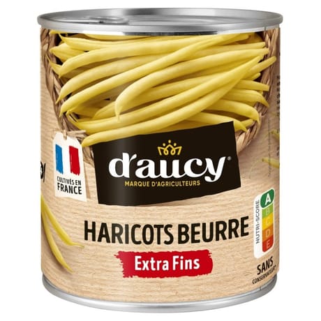 D'aucy haricots beurre extra fins 440g