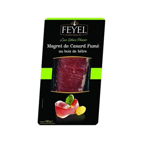 Feyel magret de canard tranché fumé au bois de hêtre 100g