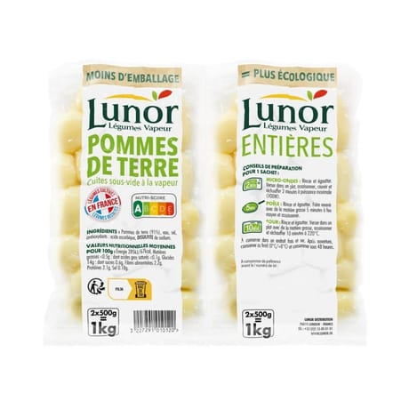 Lunor pommes de terre entières 2x500g