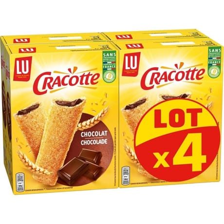 Lu cracotte chocolat lot de 4 x 200g