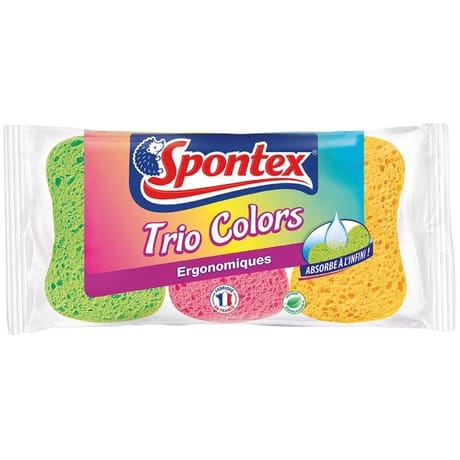 Spontex éponge trio s junior ergonomiques x3