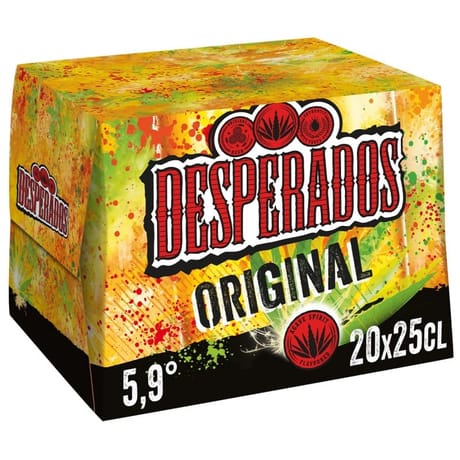 Desperados original bière aromatisée téquila 20x25 cl 5,9% Vol.