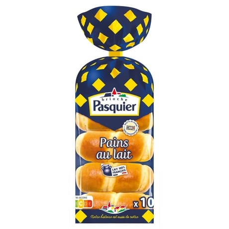 Brioche Pasquier 10 pains au lait 350g