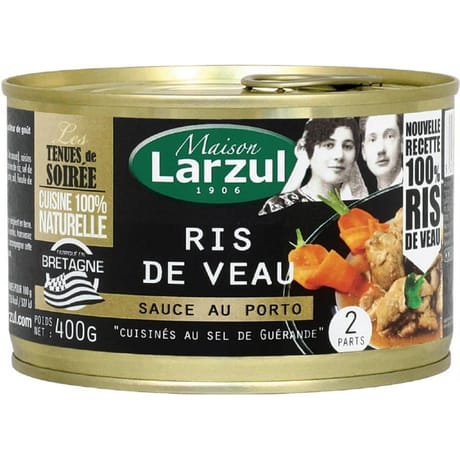Larzul ris de veau sauce au Porto cuisiné au sel de Guérande 1/2 400g