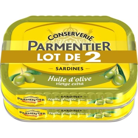 Parmentier sardines huile olive 135 g x 2