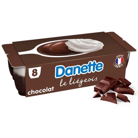 Danette le liégeois chocolat 8x100g