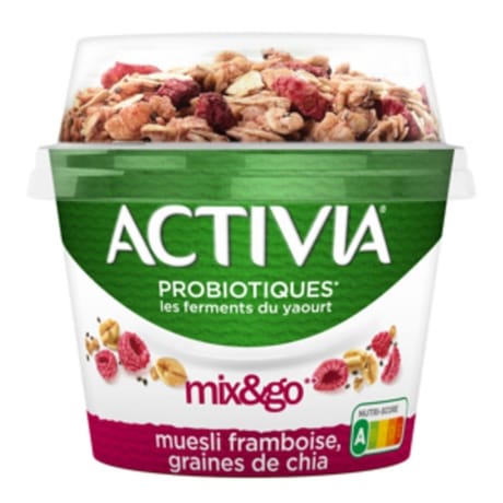 Activia muesli graines de chia framboise 170g