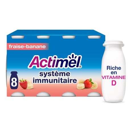Actimel saveur fraise banane 8x100g