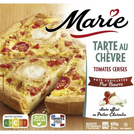Marie tarte au chèvre et tomates cerises 400g