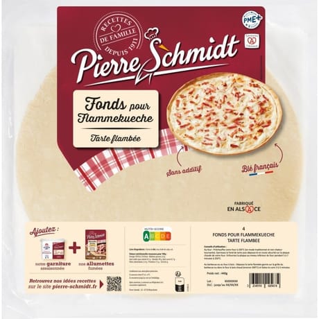 Pierre schmidt fonds pour flammekueche x4 440g