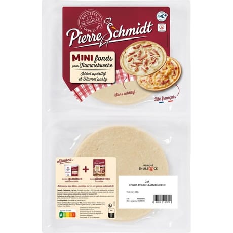 Pierre schmidt mini fonds pour flammekueche 2 x 4 - 280g
