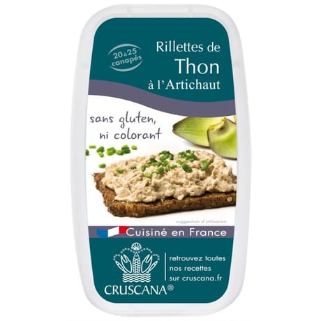 Cruscana rillettes de thon à l'artichaut 120g
