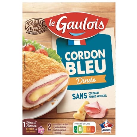 Le Gaulois escalopes cordon bleu de dinde 2x100g