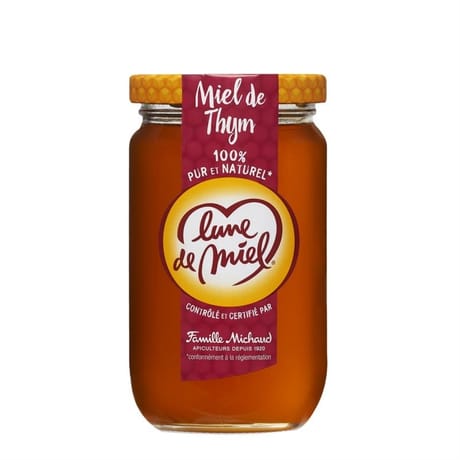 Lune de Miel miel de thym pot verre 375g