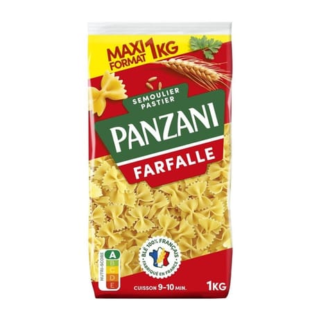 Panzani pâtes fantaisies farfalle cello 1kg
