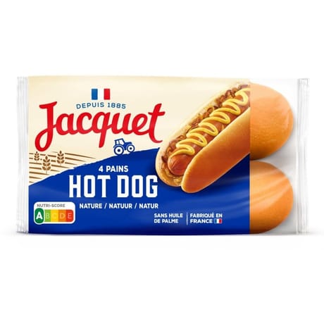 Jacquet pains hot dog x4 240g
