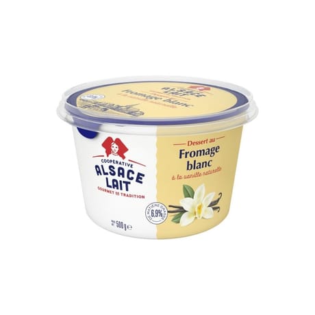 Alsace Lait dessert au fromage blanc à la vanille naturelle 6.9%mg pot 500g