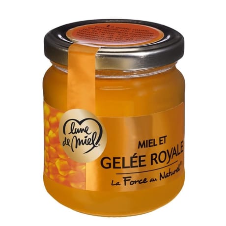 Lune de Miel miel et gelée royale pot verre 250g