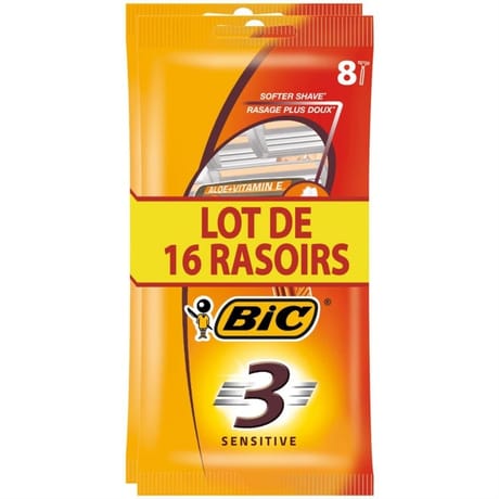 Bic rasoirs jetables masculins bic 3 8x2