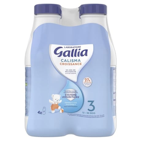Gallia calisma croissance 4x1l à partir de 12 mois