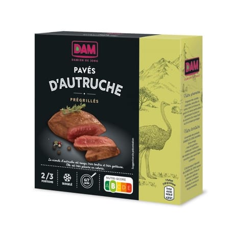 Damien de Jong pavé d'autruche pré-grillé 250g