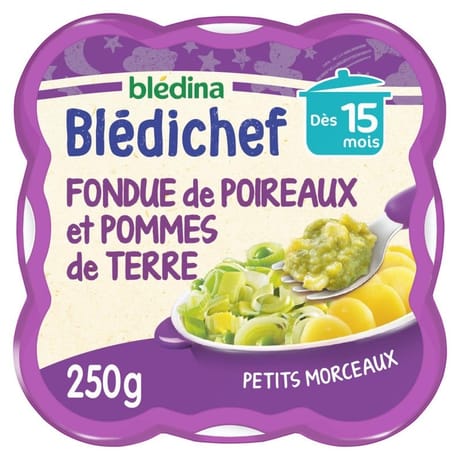 Bledina bledichef fondue de poireaux et pommes de terre dès 15 mois 250g