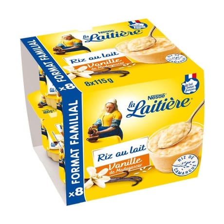 La Laitière riz au lait vanille 8x115g