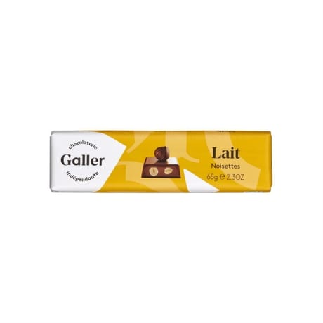 Galler baton chocolat lait noisettes entières 65g