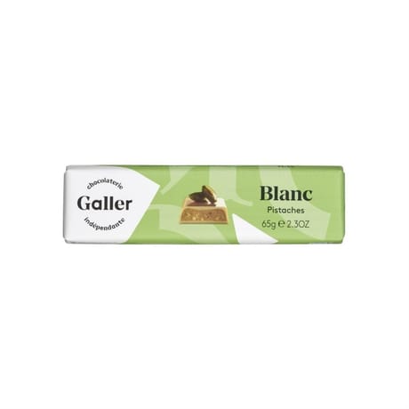 Galler baton chocolat blanc pistaches fraiches 65g