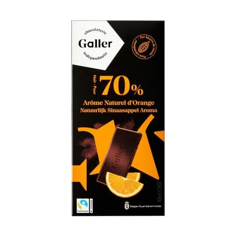 Galler chocolat noir 70% orange 80g