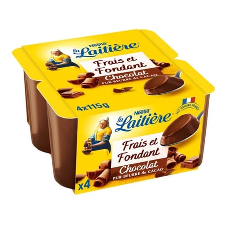 La Laitière frais et fondant chocolat 4x115g