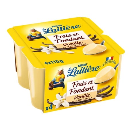 La Laitière frais fondant vanille 4x115g