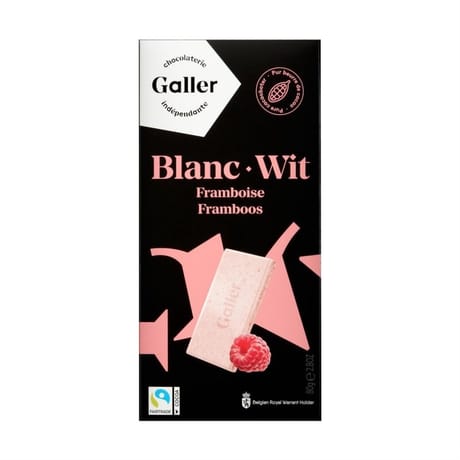 Galler chocolat blanc framboise 80g