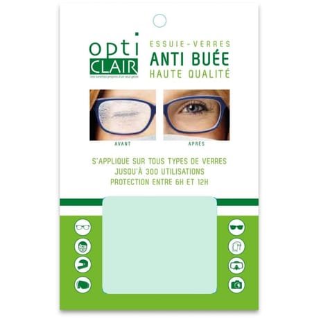 Opticlair essuie-verres anti-buée haute qualité x25