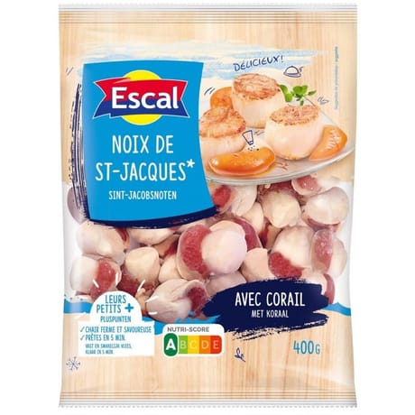 Escal noix de st jacques avec corail crues 400g
