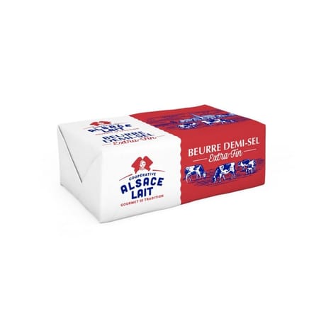 Alsace lait beurre demi-sel extra fin 80% mg 250 g