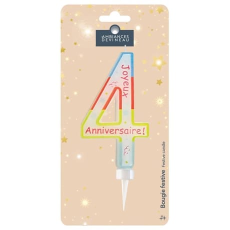 Bougie maxi chiffre n°4