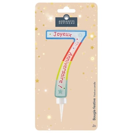 Bougie maxi chiffre n°7