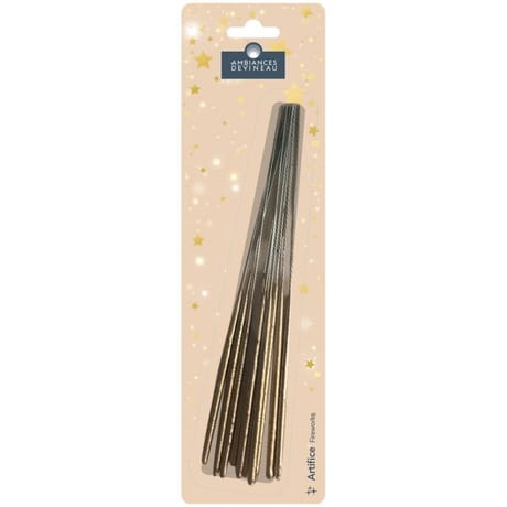 Ambiances devineau 10 cierges étincelants Or 17,5 cm