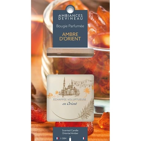 Ambiances devineau verre ovale avec couvercle bambou ambre d'orient