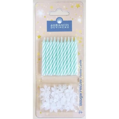 20 bougies et 20 bobèches Vert